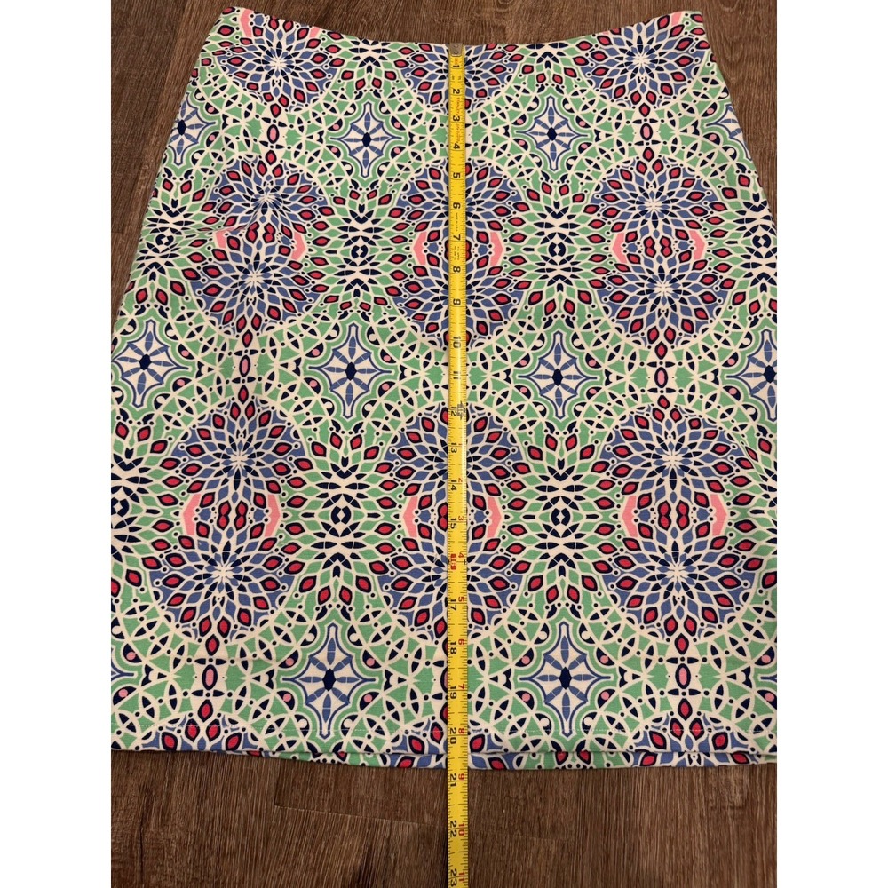 Talbots Skirt Women's Size 4 Multicolor Knee‎ Length  Lined Side Zip - Picture 5 of 6